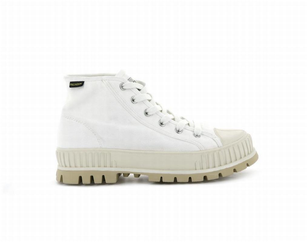 Palladium Pallashock Mid Og Mens High Top Sneakers White Australia [DJFTYA-184]